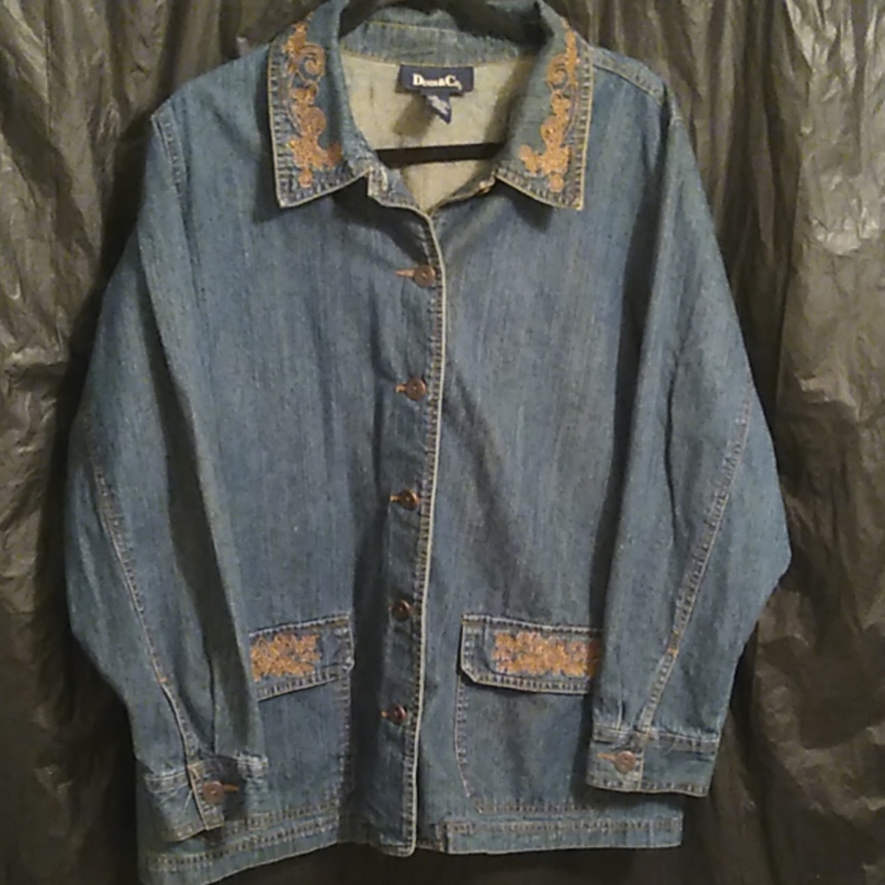 Denim & Co. embroidered jean jacket